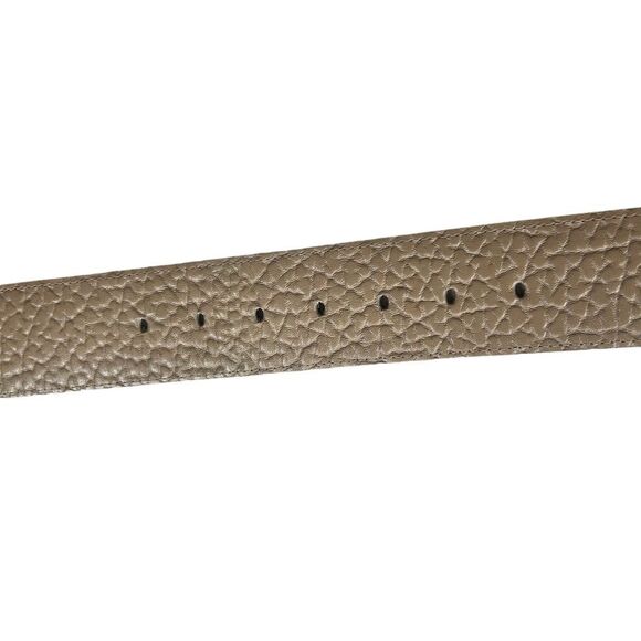 The Leather Shop Women’s M‎ Brass Buckle Wide Belt Embossed Tan Leather Cowgirl - Picture 6 of 7